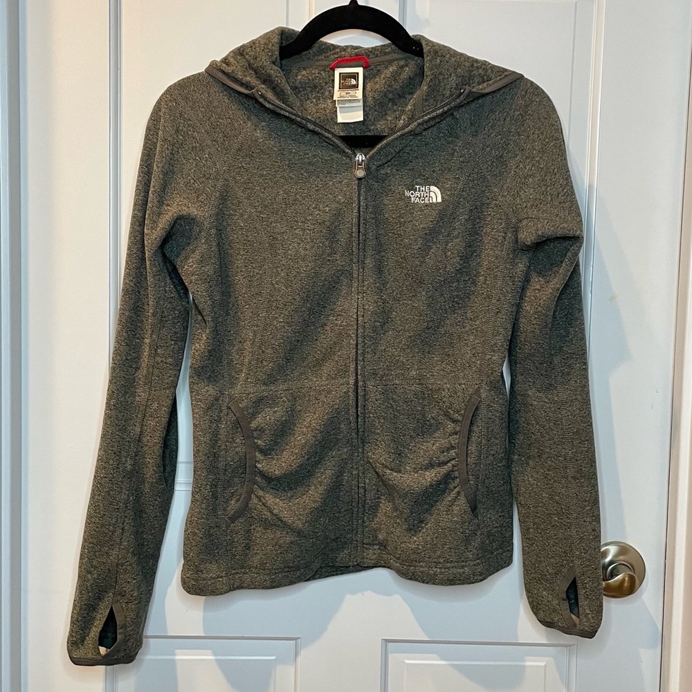 Grey the North Face full zip hoodie